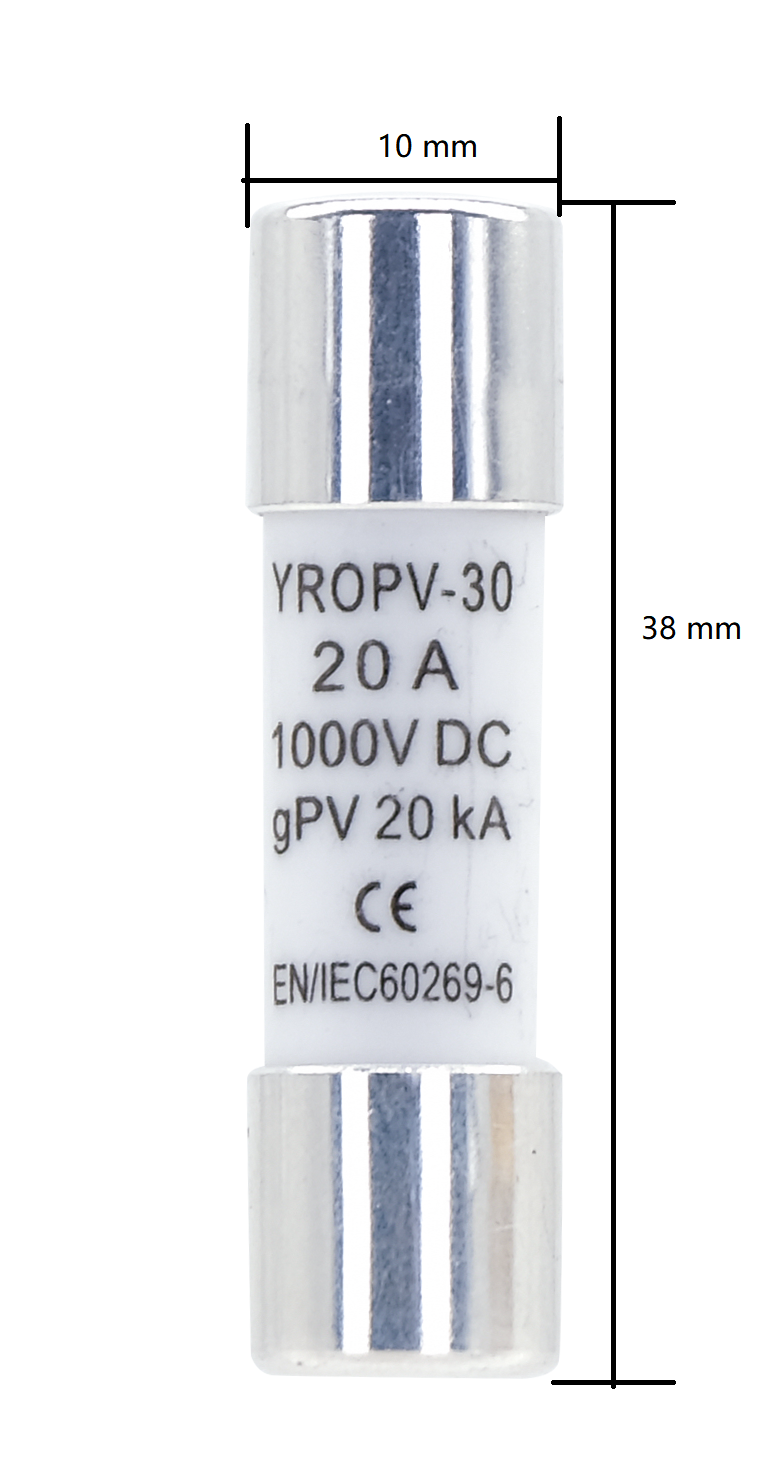 PV DC-Sicherungseinsatz 10x38mm 1kV 10 Stück