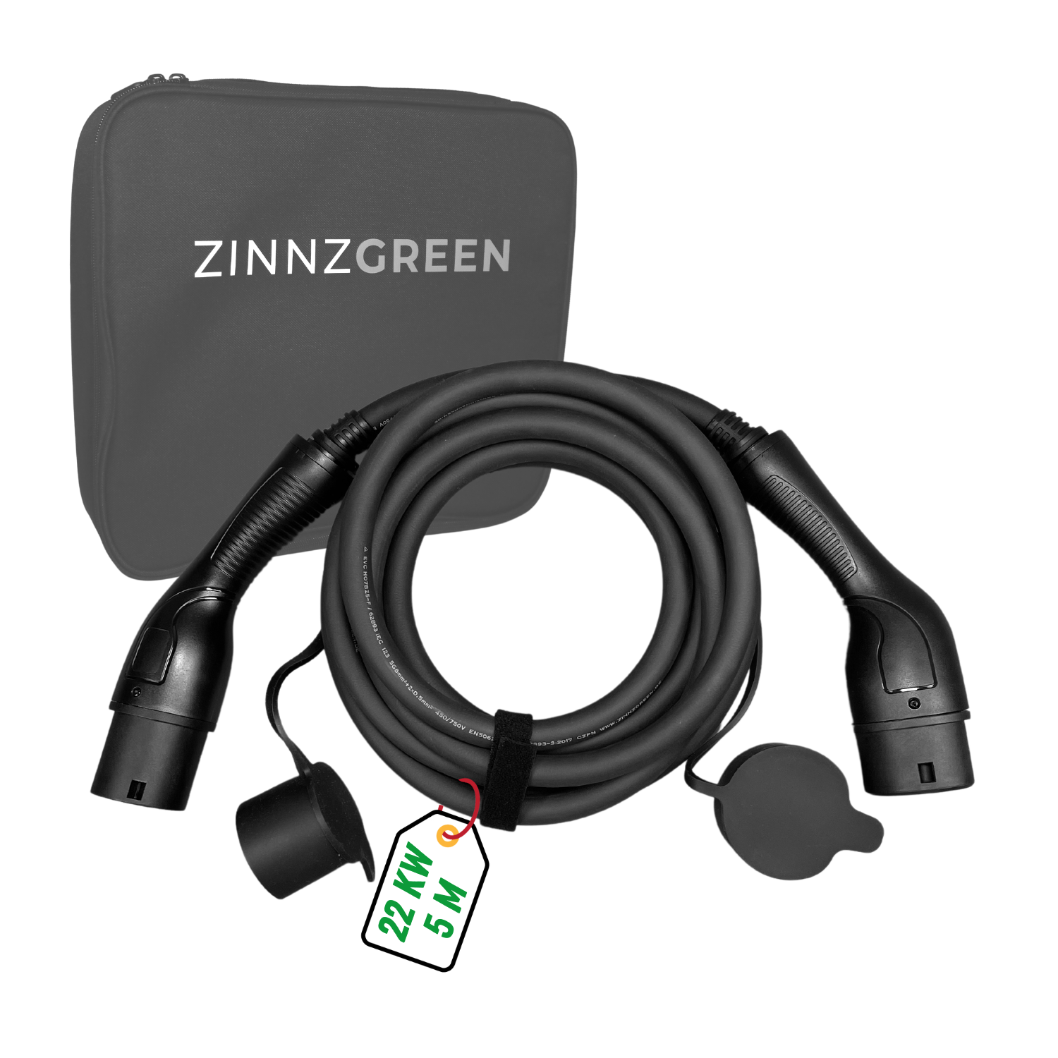 ZinnzGreen EV Ladekabel Schwarz